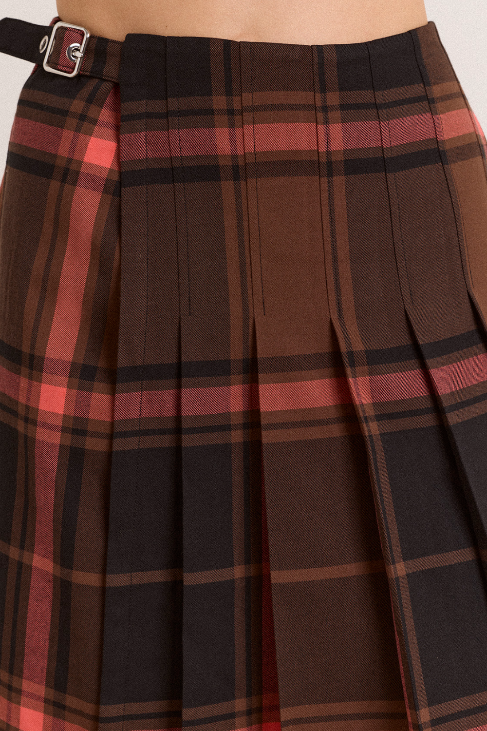 Bernice Kilt- Rust Large Check
