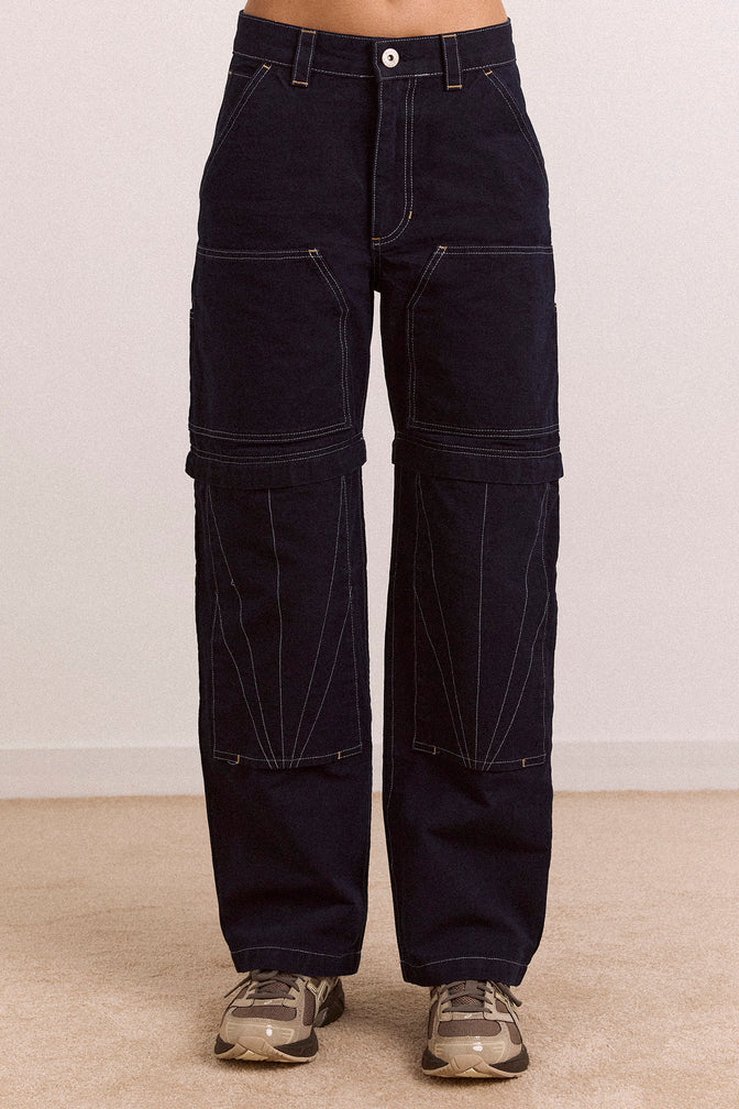 laura workwear denim zip off jeans