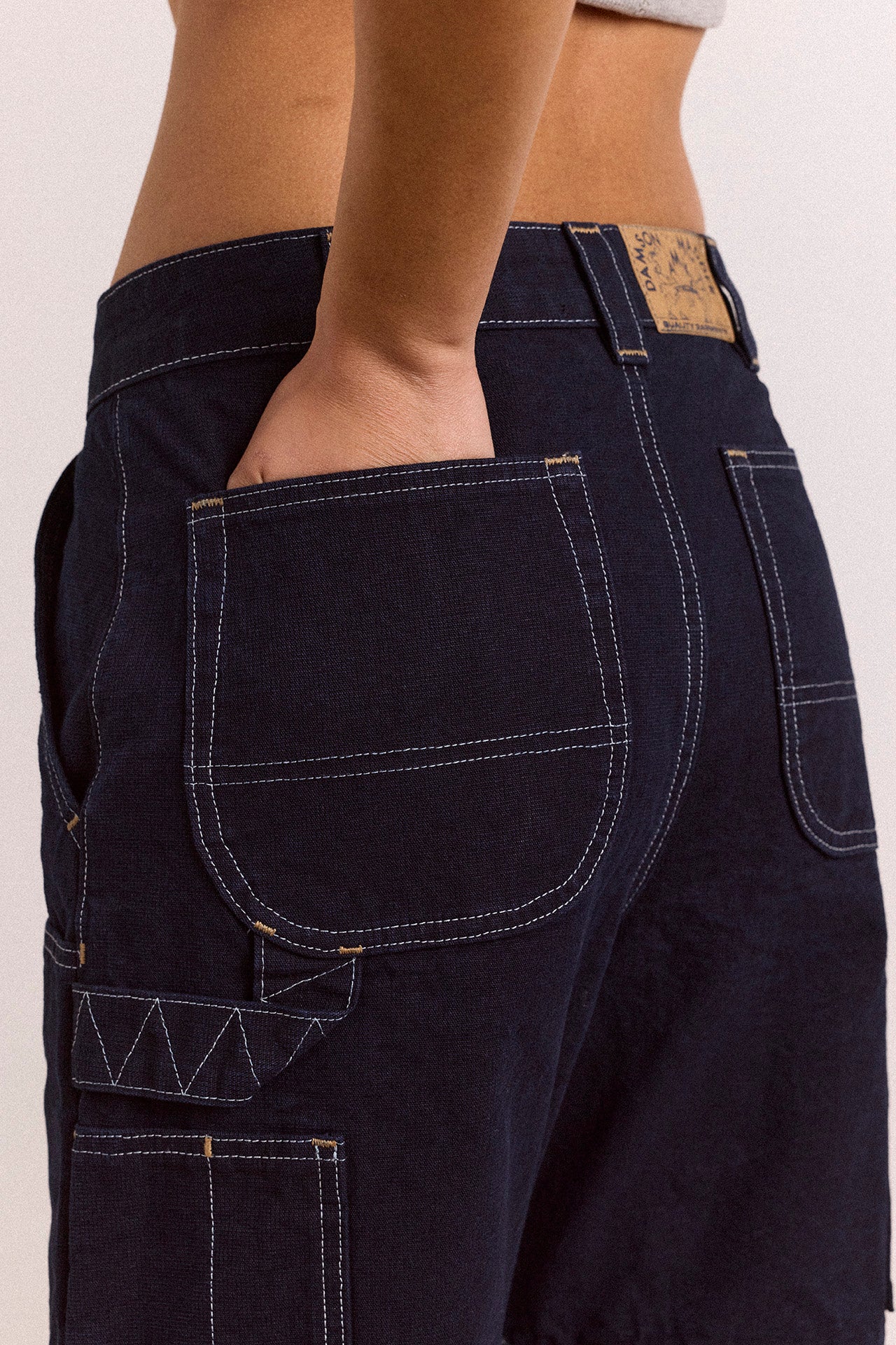 laura workwear denim zip off jeans – Damson Madder