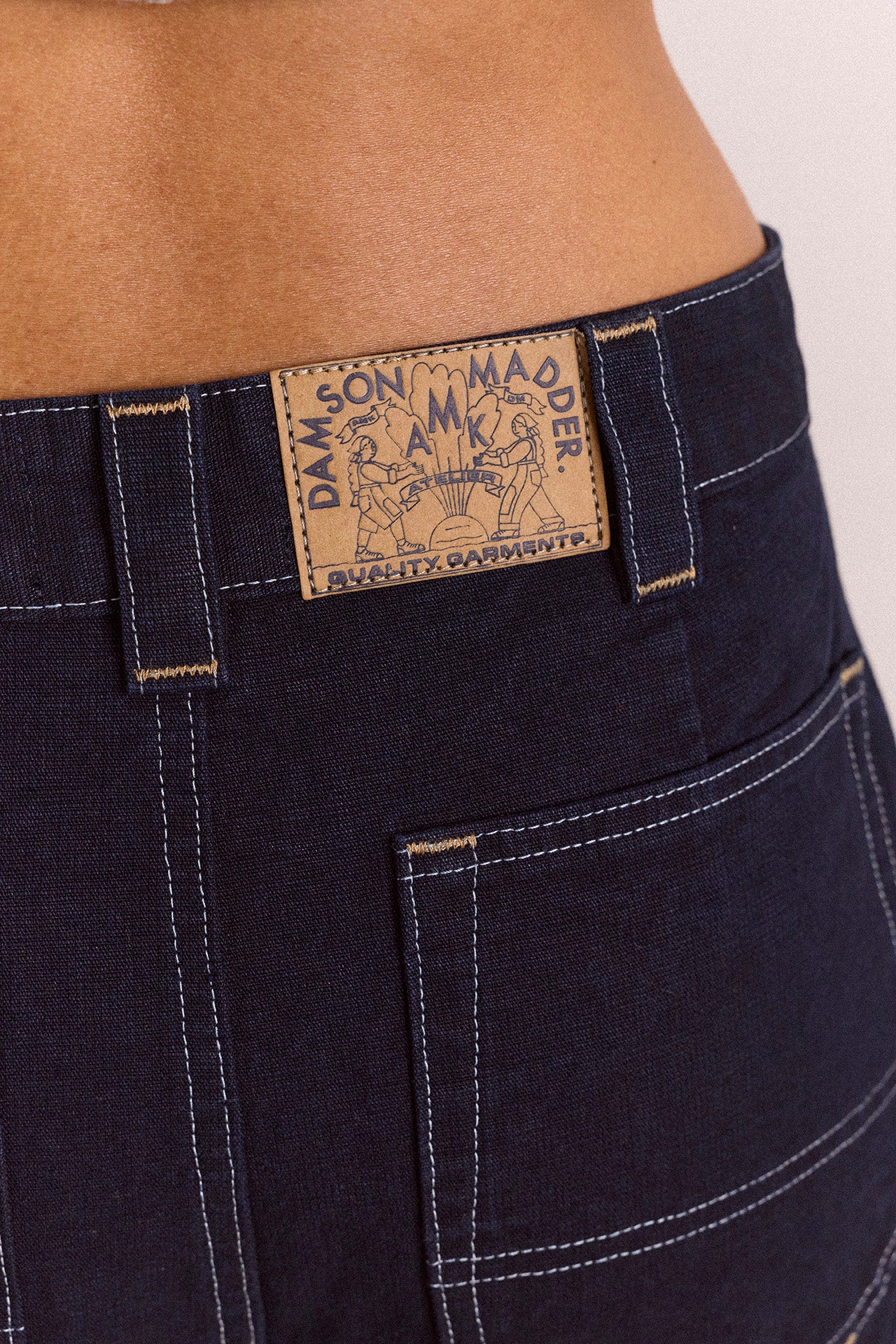 laura workwear denim zip off jeans – Damson Madder