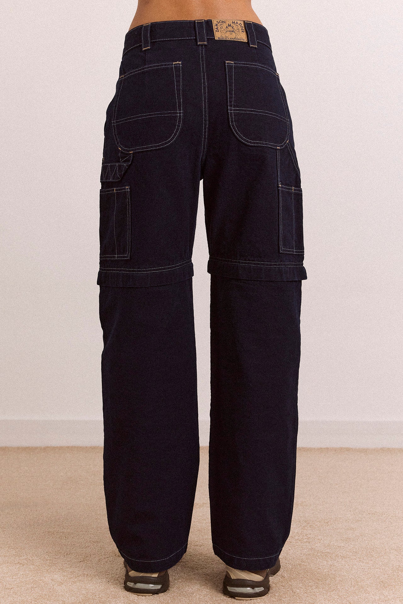 【新品未使用】　Cover Leg Denim Pants Laura Workwear Denim Zip Off Jeans – Damson Madder