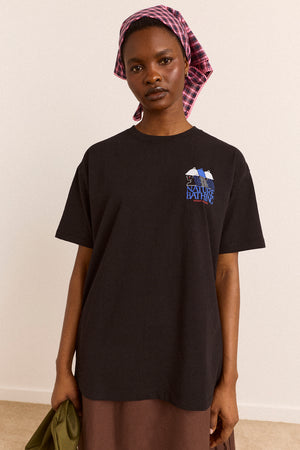 Nature Bathing Graphic Tee - Black