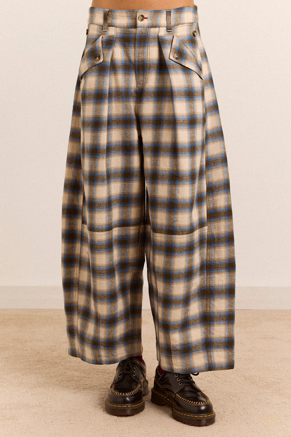 mara trouser - blur brushed check