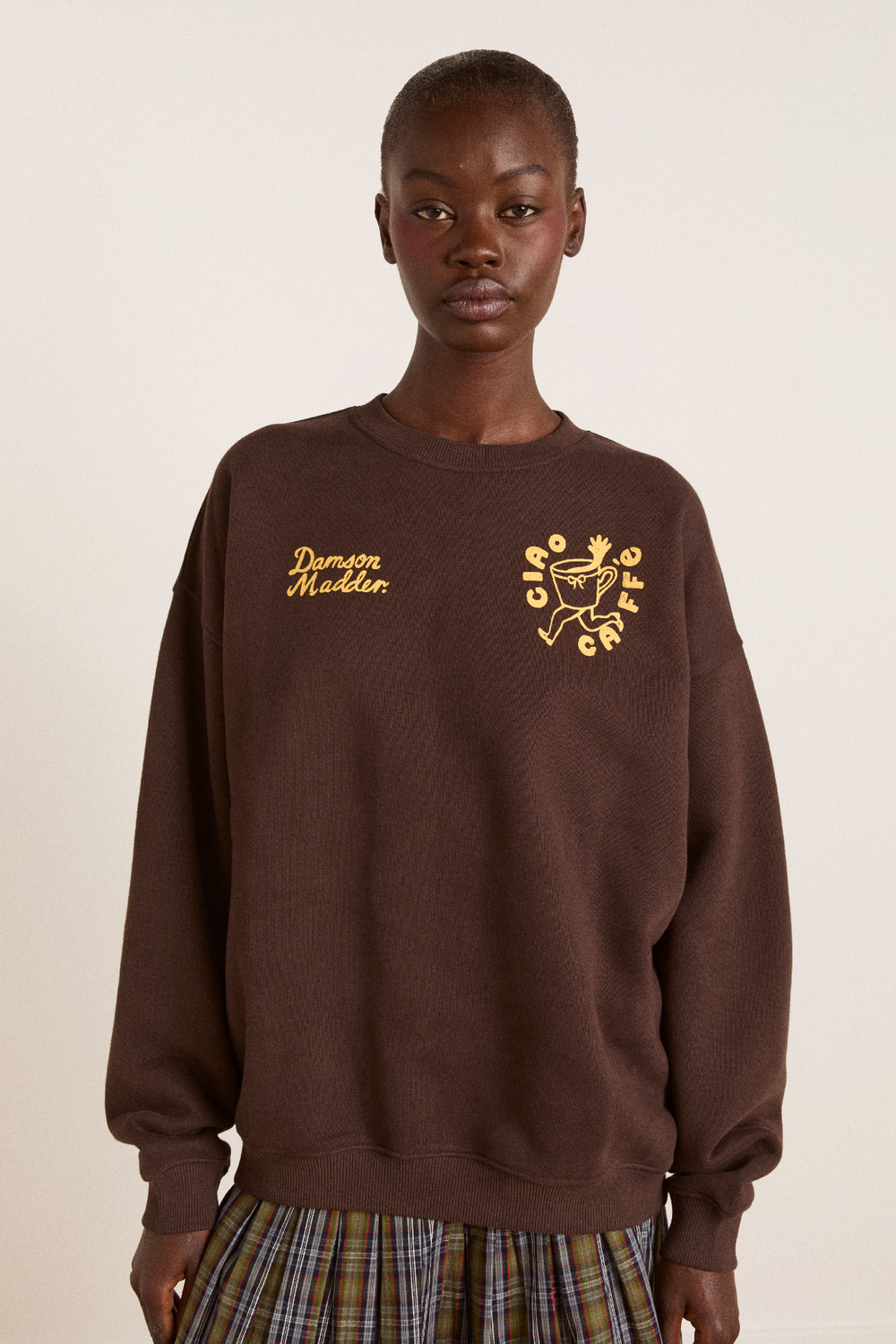 ciao cafe sweatshirt - chocolate