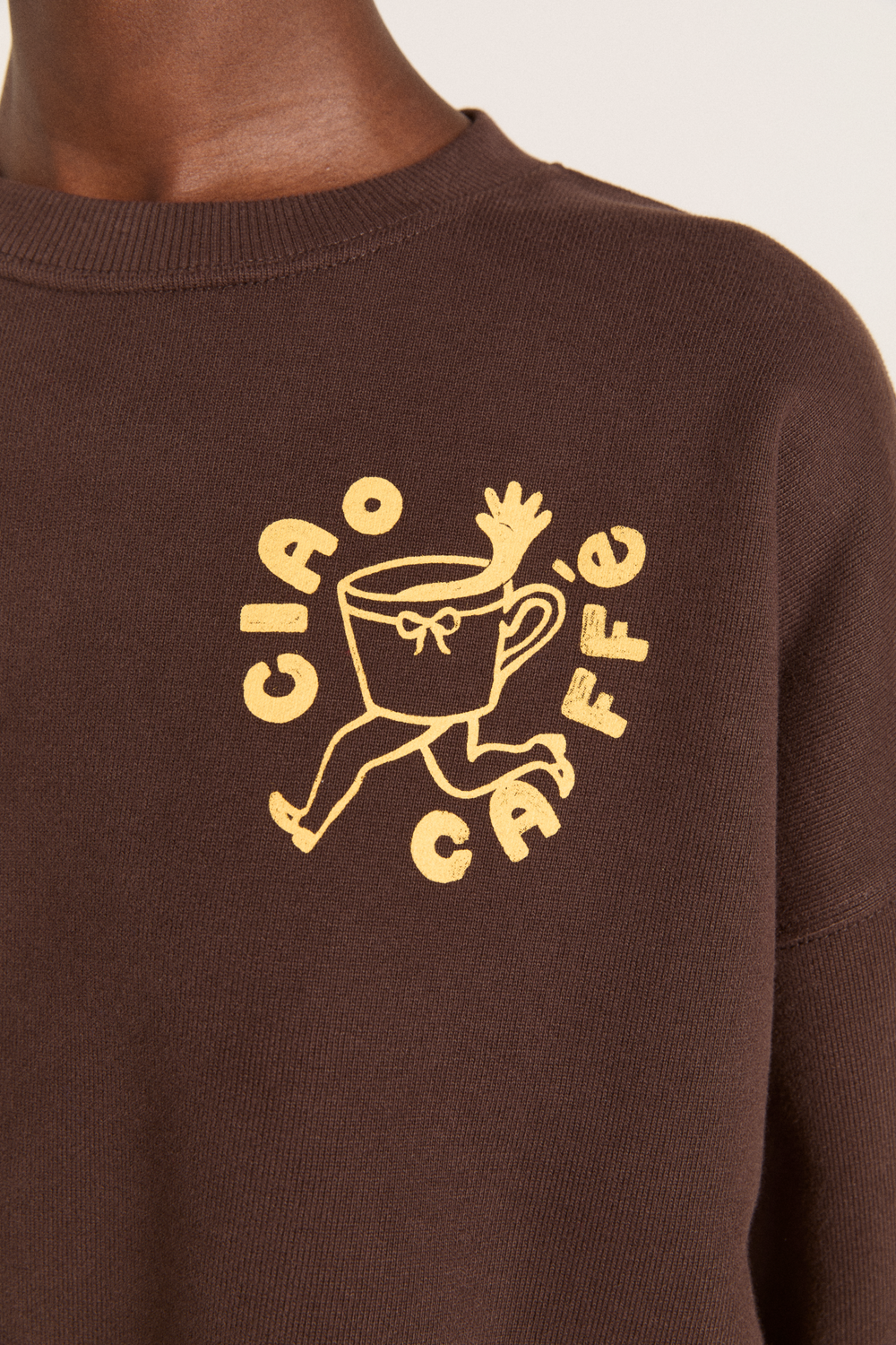 ciao cafe sweatshirt - chocolate