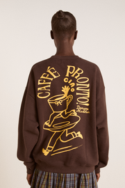 ciao cafe sweatshirt - chocolate