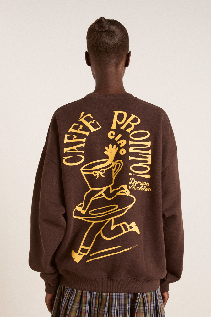 ciao cafe sweatshirt - chocolate