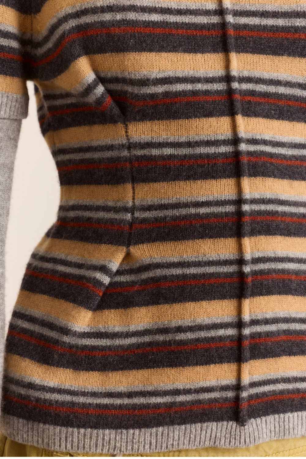 Clara Double Sleeve Merino Wool Jumper - Stripe