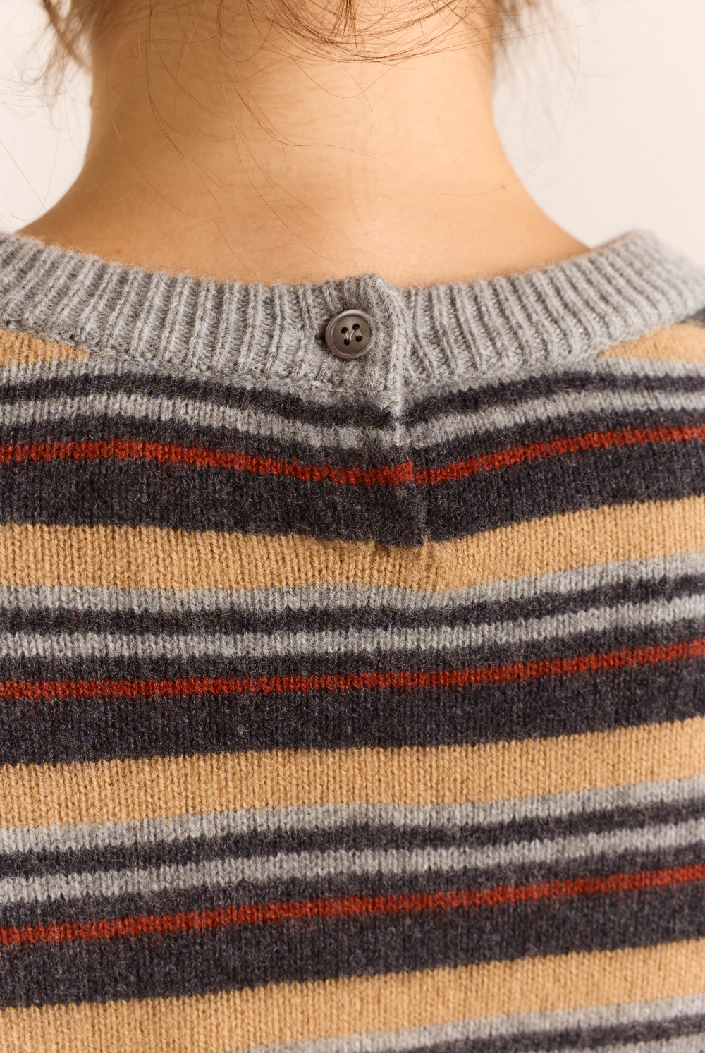 Clara Double Sleeve Merino Wool Jumper - Stripe