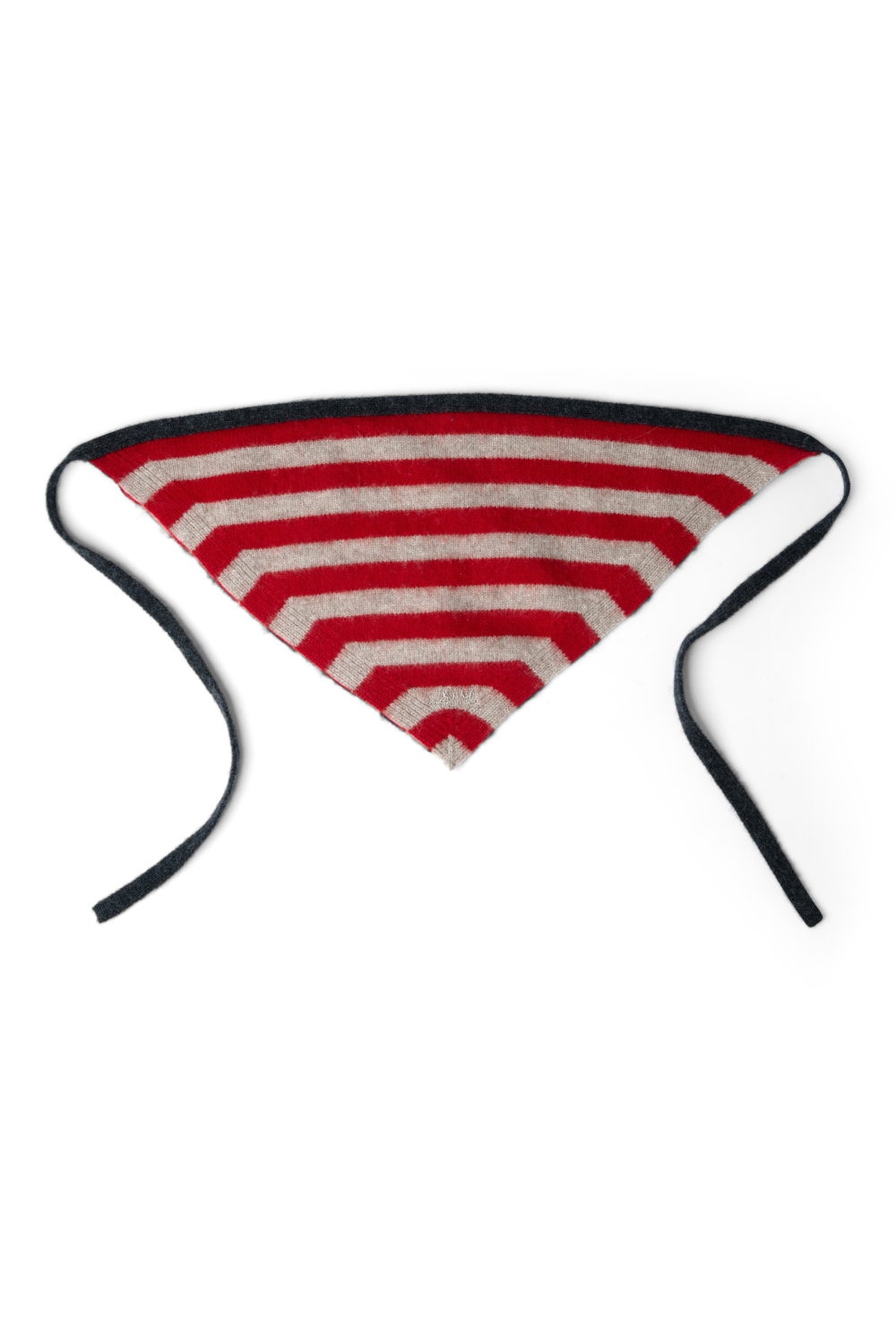 Clara Merino Wool Head Scarf - Charcoal Stripe