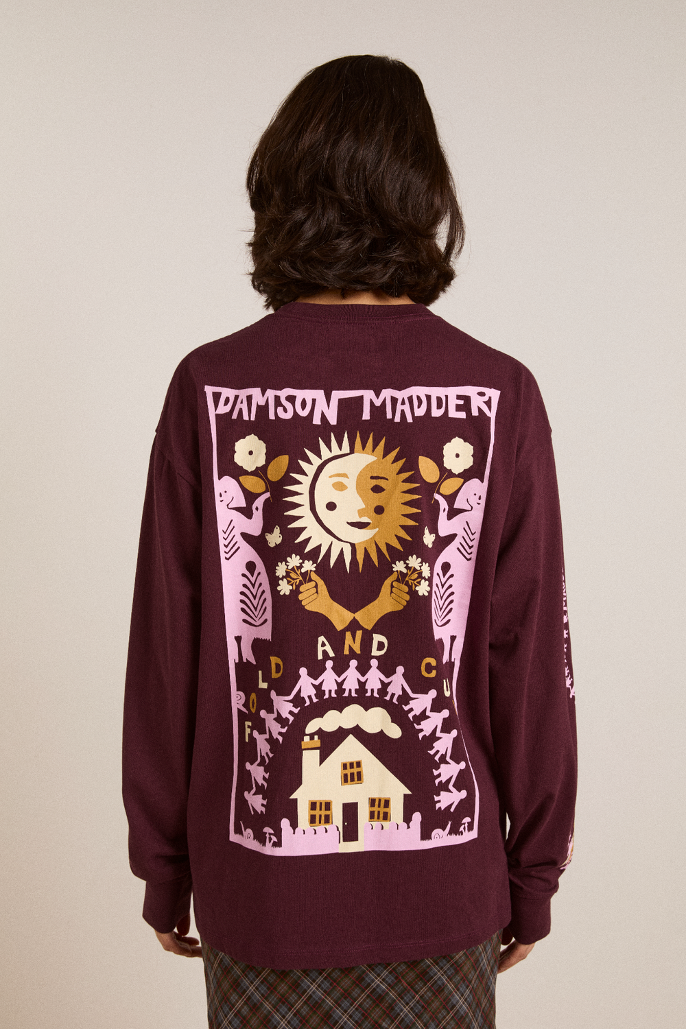 paper cut gals ls tee - fig