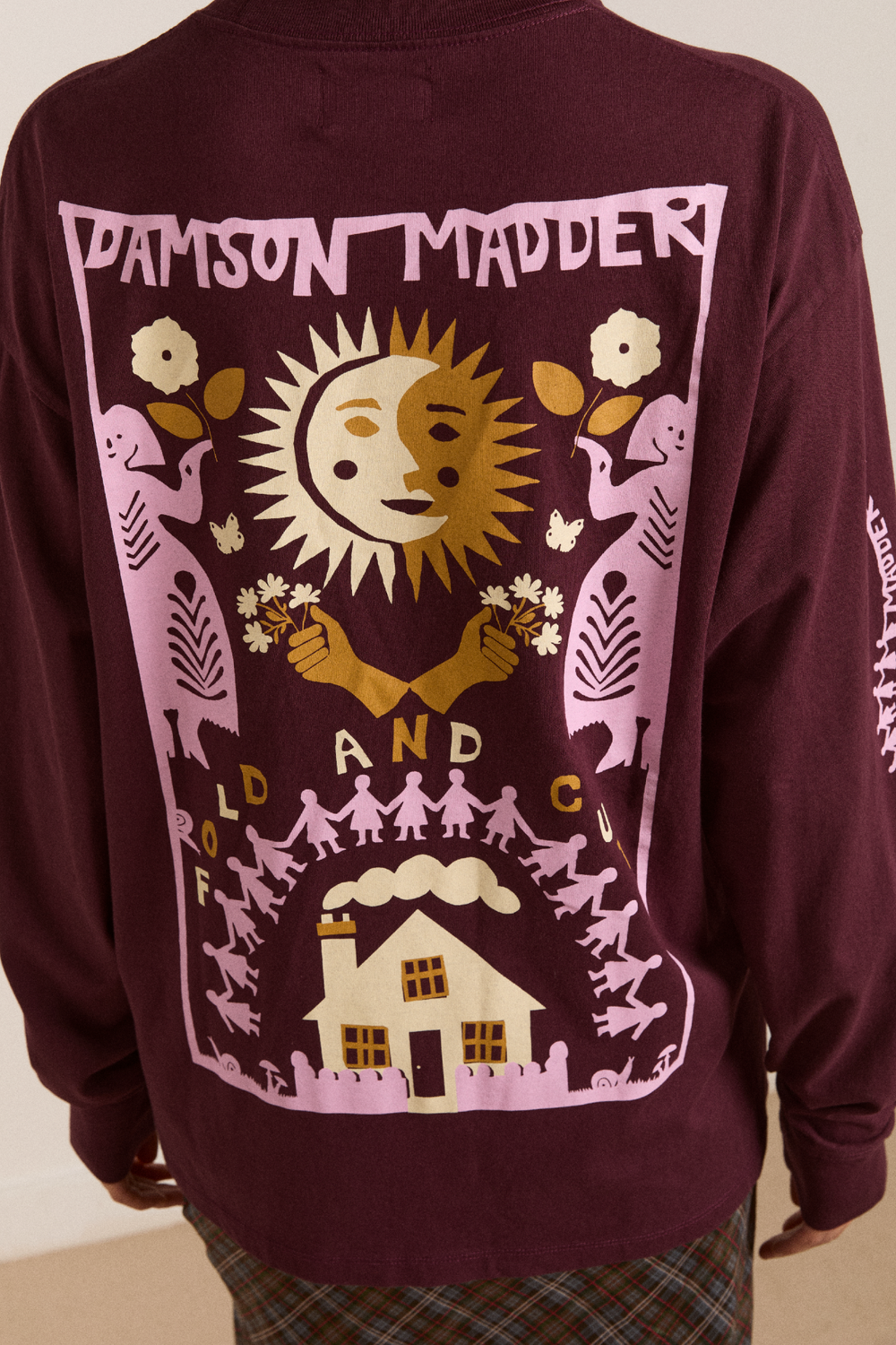 paper cut gals ls tee - fig