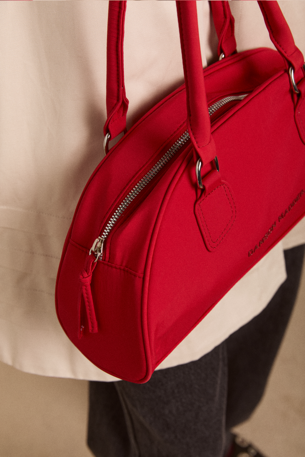 berta bowler bag - red