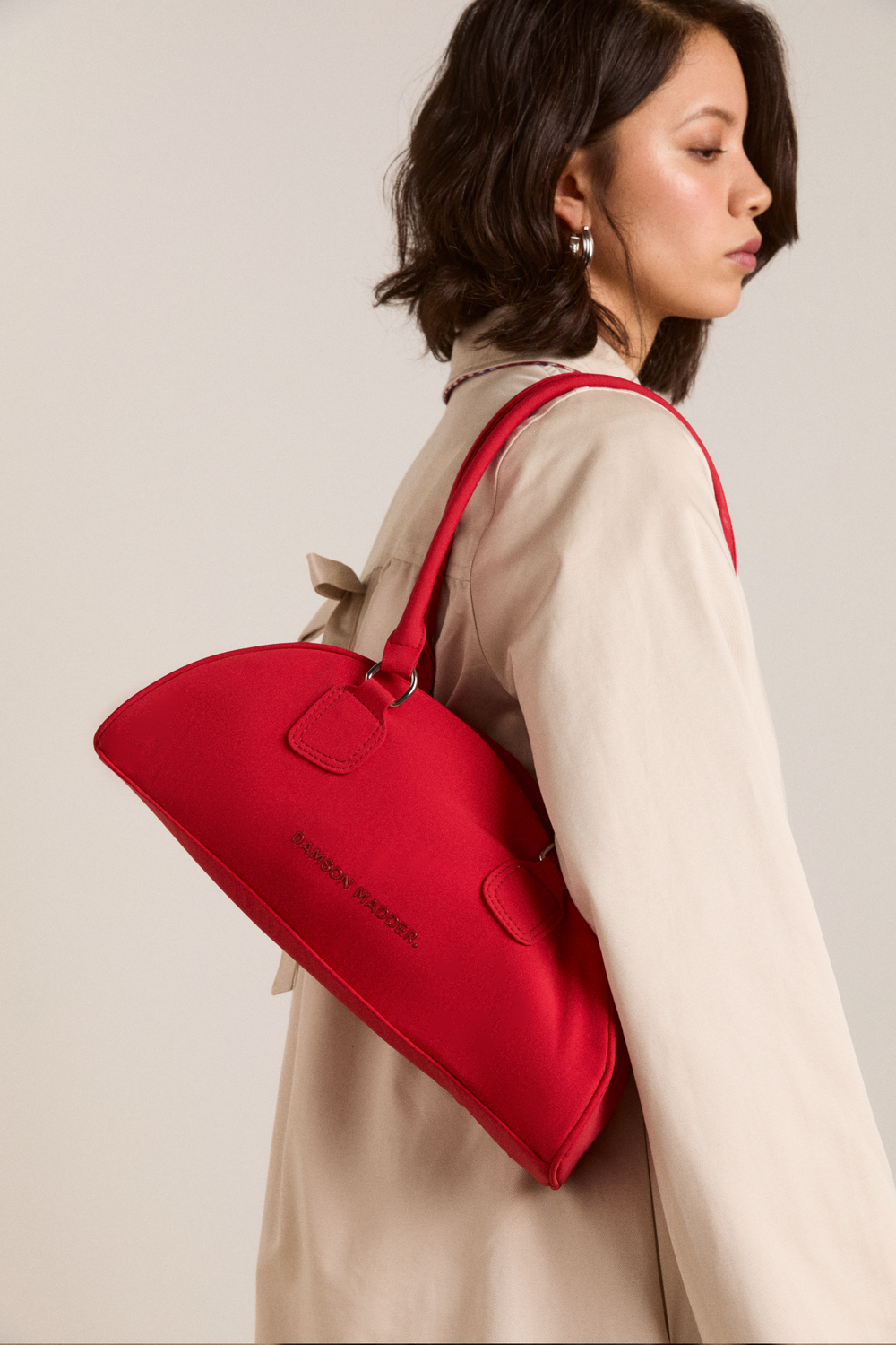 berta bowler bag - red