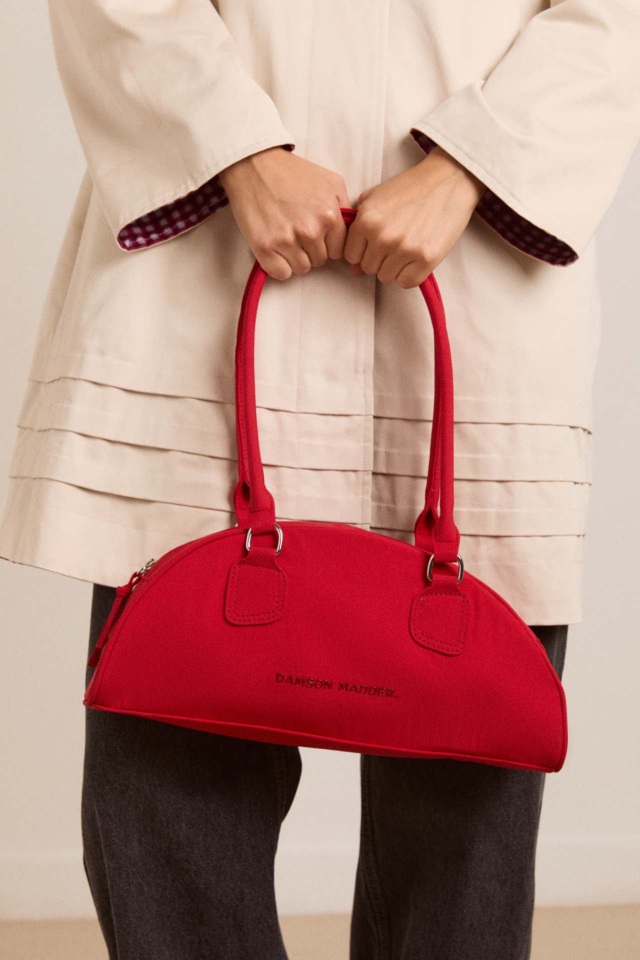 berta bowler bag - red – Damson Madder