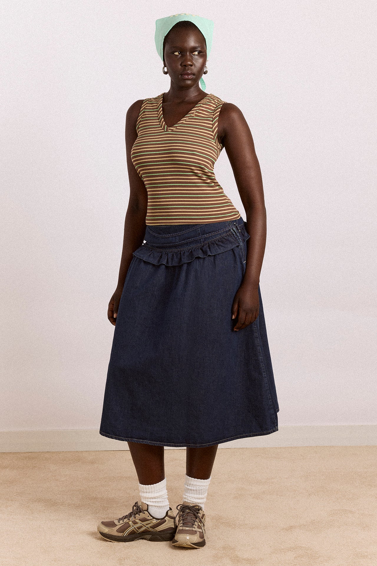 bellamie skirt - dark indigo – Damson Madder