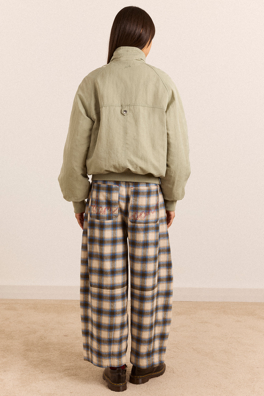 mara trouser - blur brushed check