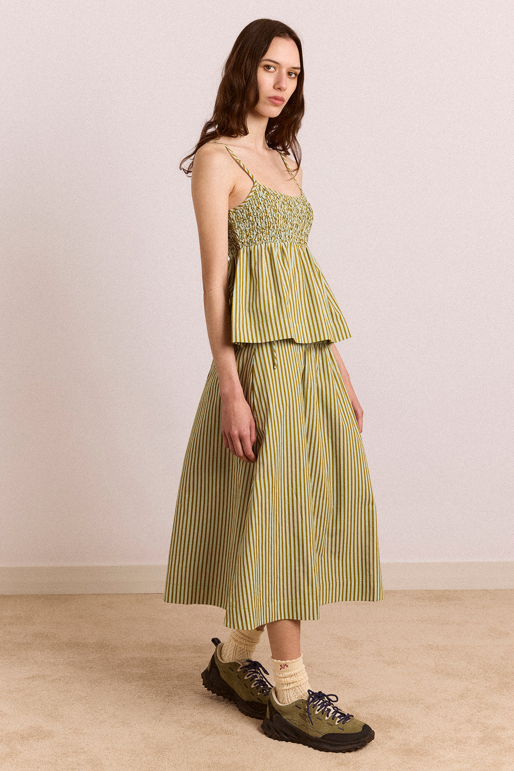 Dinah Cami - Green Stripe