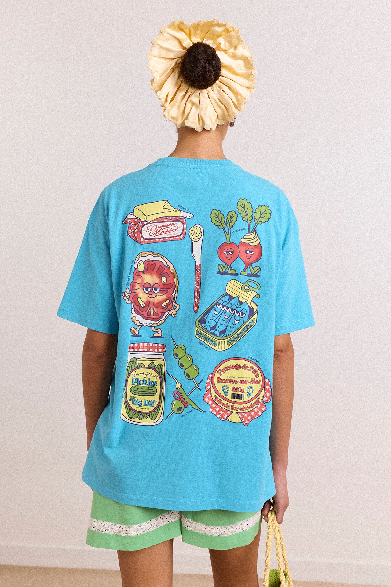A.E.マルティ☆ファッションプレート『LE NID DE PINSONS』 Snack Plate Graphic Tee - Blue – Damson Madder