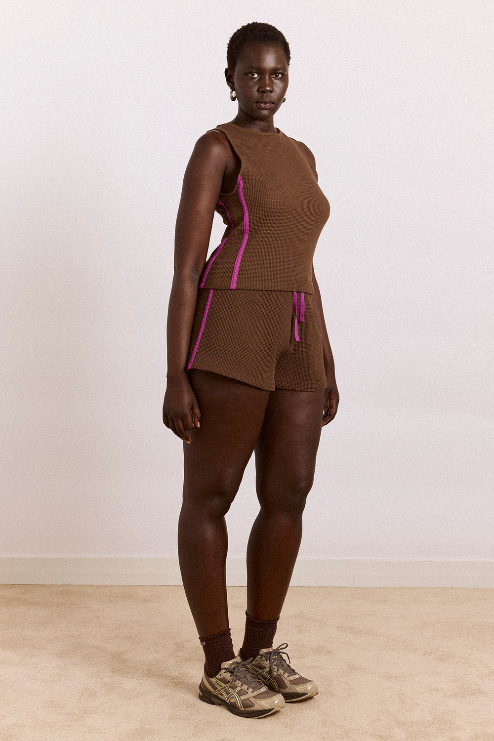 Rylee Waffle Short - Choc