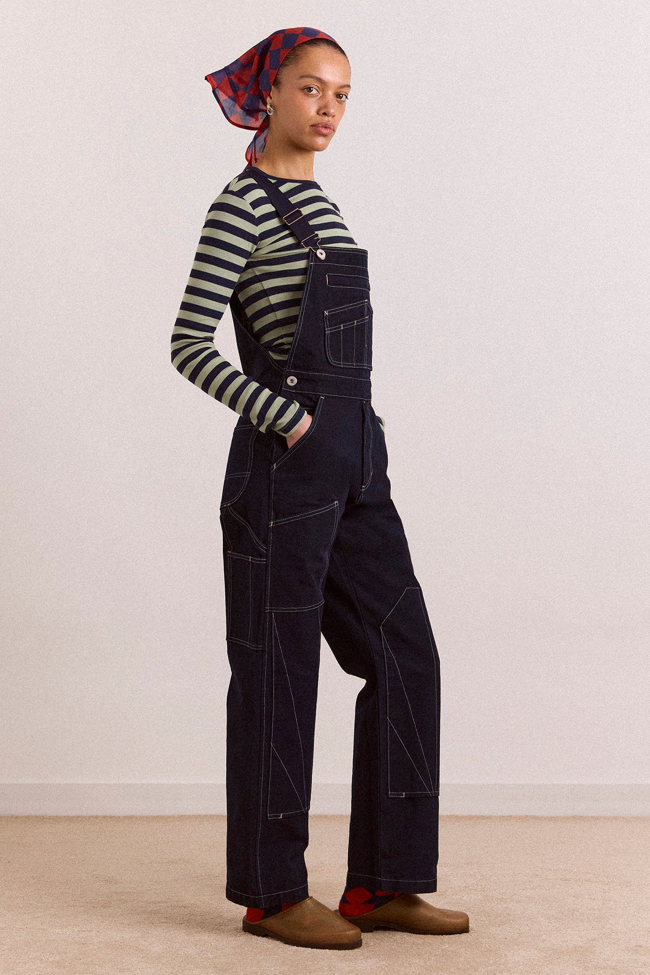 Lisa Workwear Denim Overalls – Damson Madder