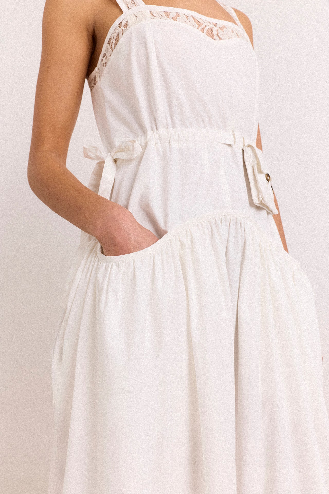 campbell midi dress - white – Damson Madder