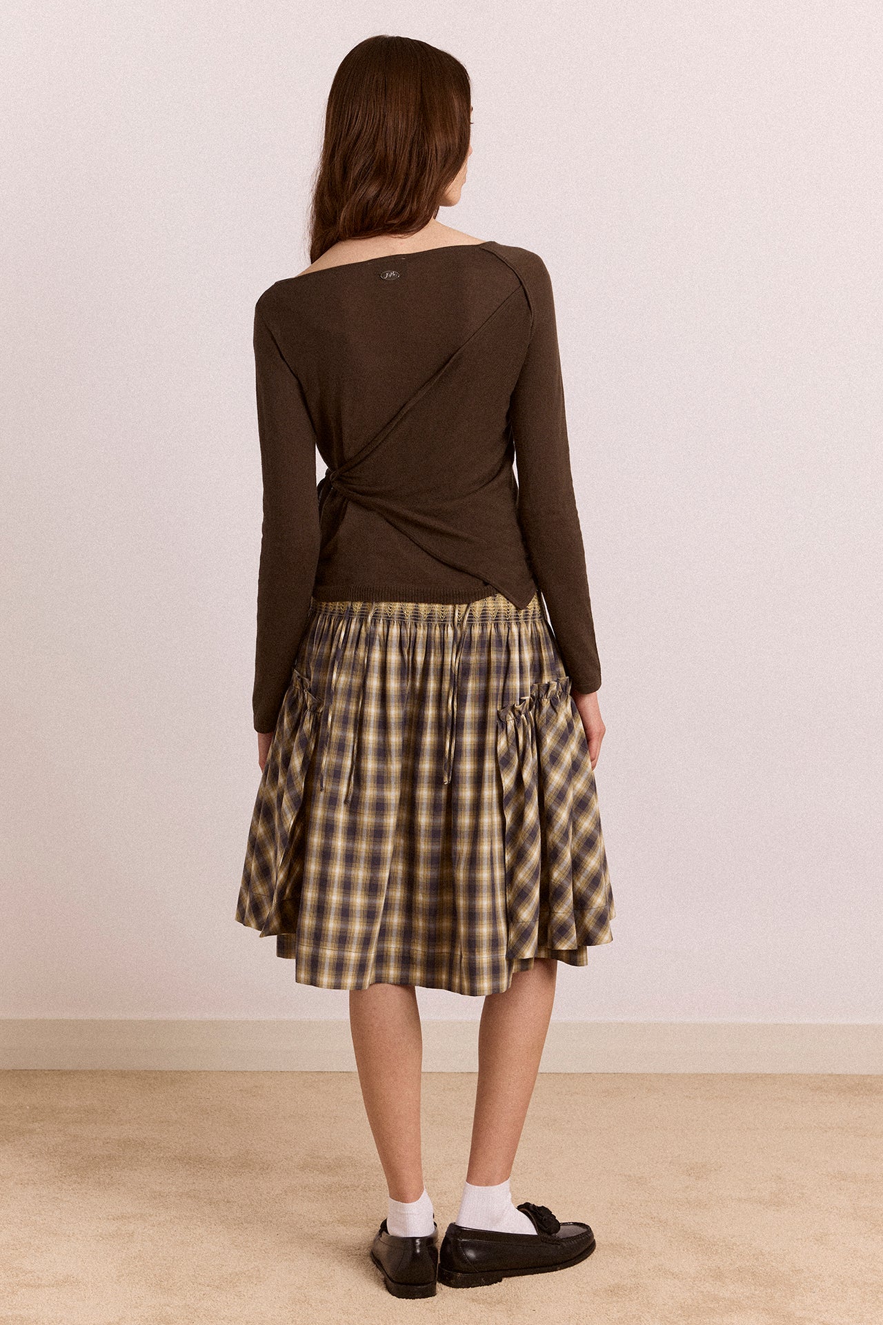 Lilo Mini Dress - Cardamon Check – Damson Madder