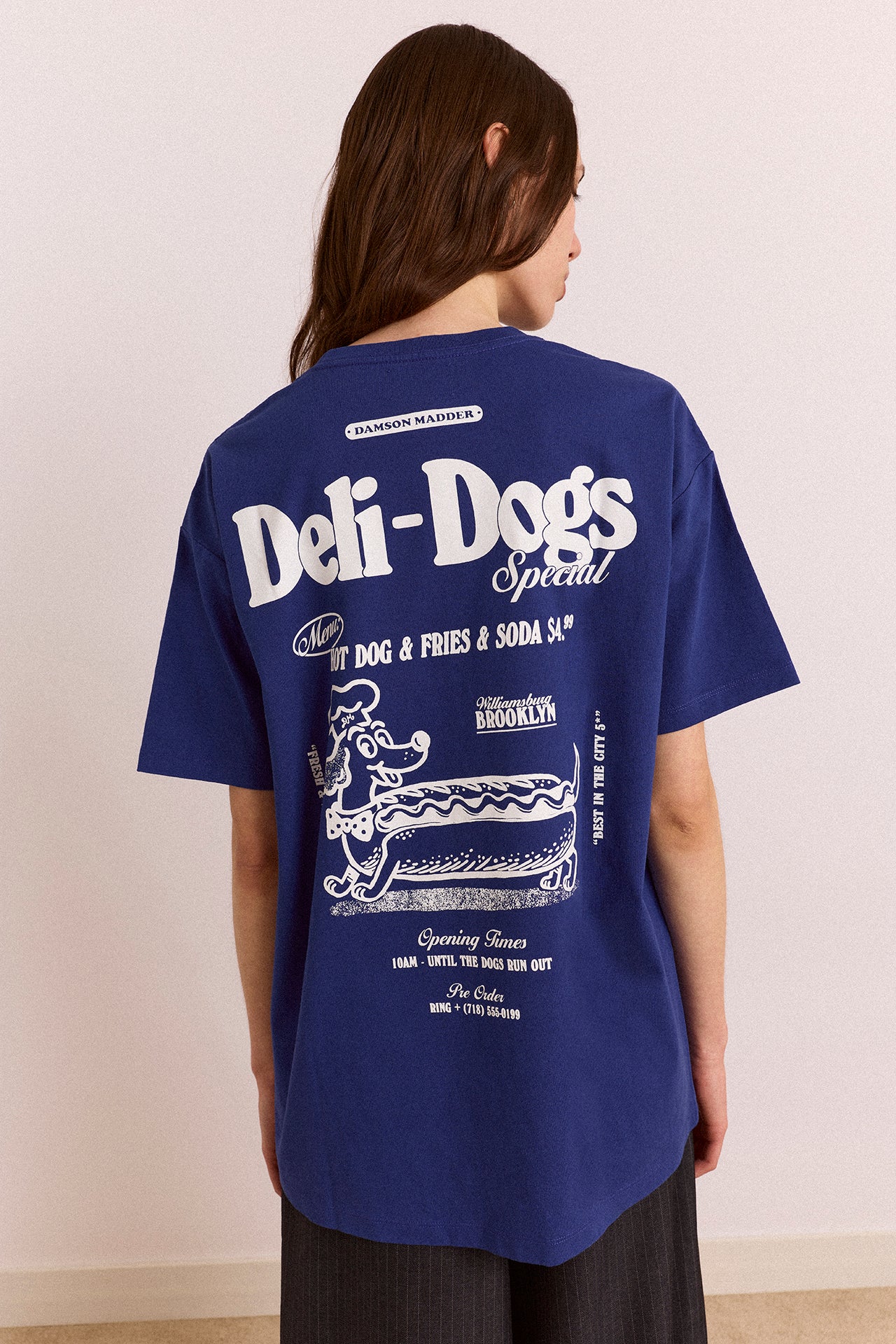 Deli Dog Ss Graphic Tee - Navy – Damson Madder