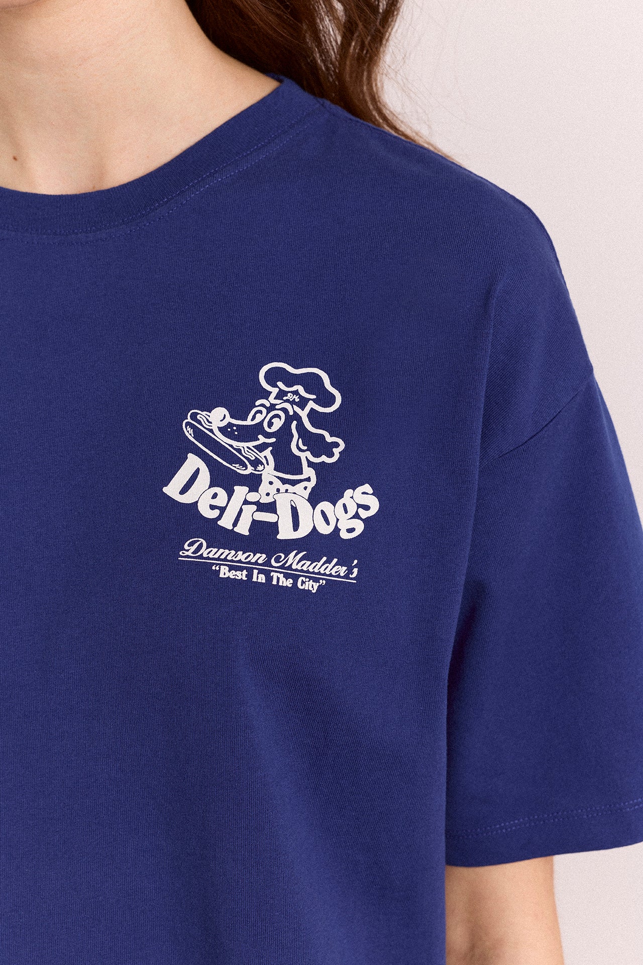 Deli Dog Ss Graphic Tee - Navy – Damson Madder