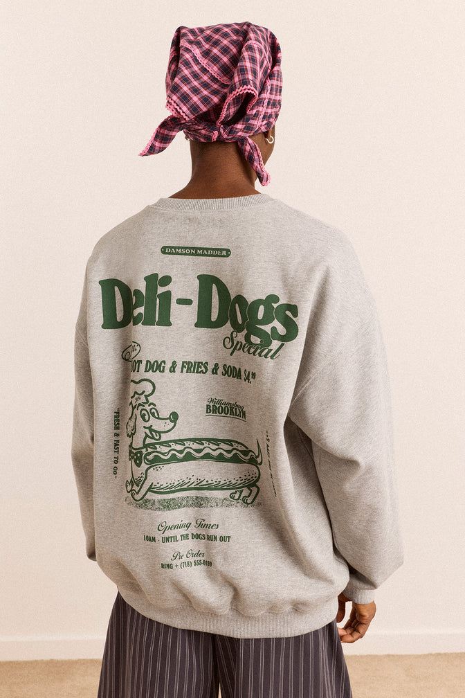 Deli Dog Sweatshirt - Grey Marl