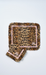 set of 2 ruffle place mats - leopard