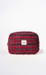 make up bag - red check