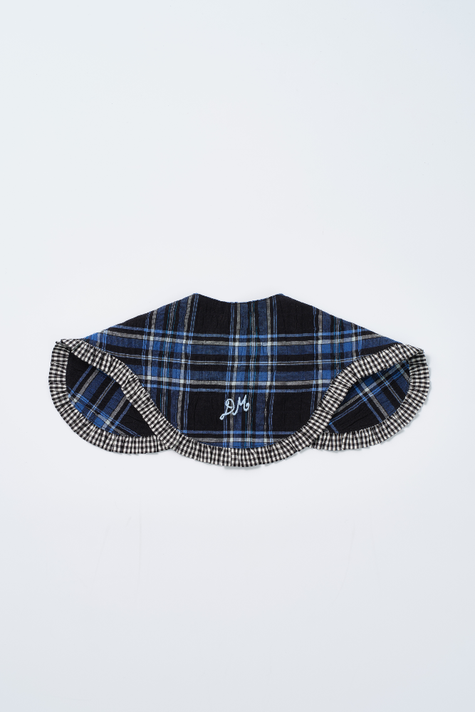 novelty dog collar - blue check