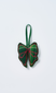 hand made christmas tree decoration - green check bow