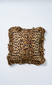 ruffle square cushion - leopard print