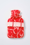 quilted hot water bottle cover - bow print