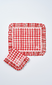 set of 2 ruffle place mats - gingham