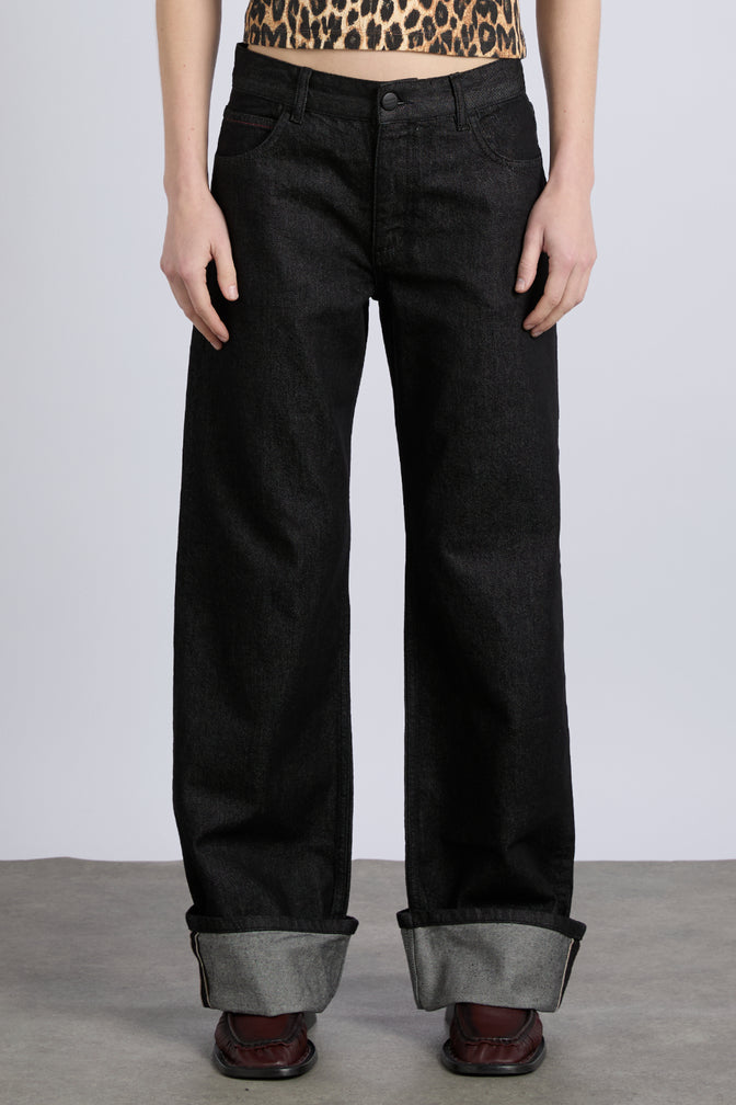 selvedge sylvie jeans - washed black (online exclusive)