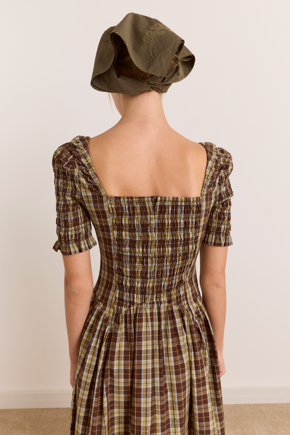 Molly Midi Dress - Cocoa Check