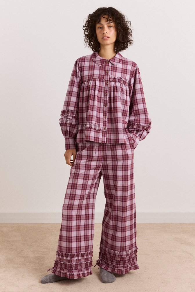 Elio Pyjama Set - Berry Lilac Check