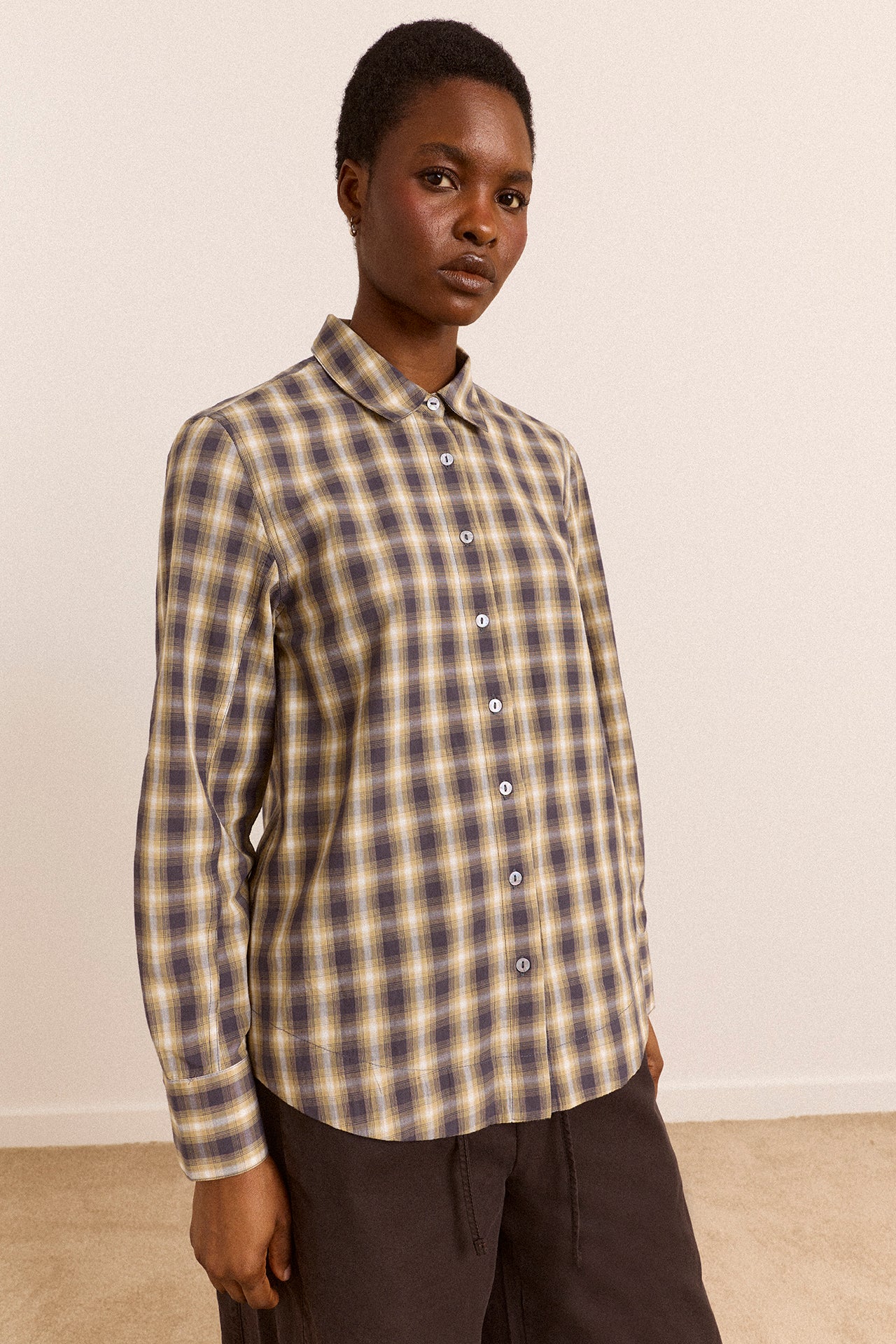 Solana Shirt - Cardamon Check – Damson Madder