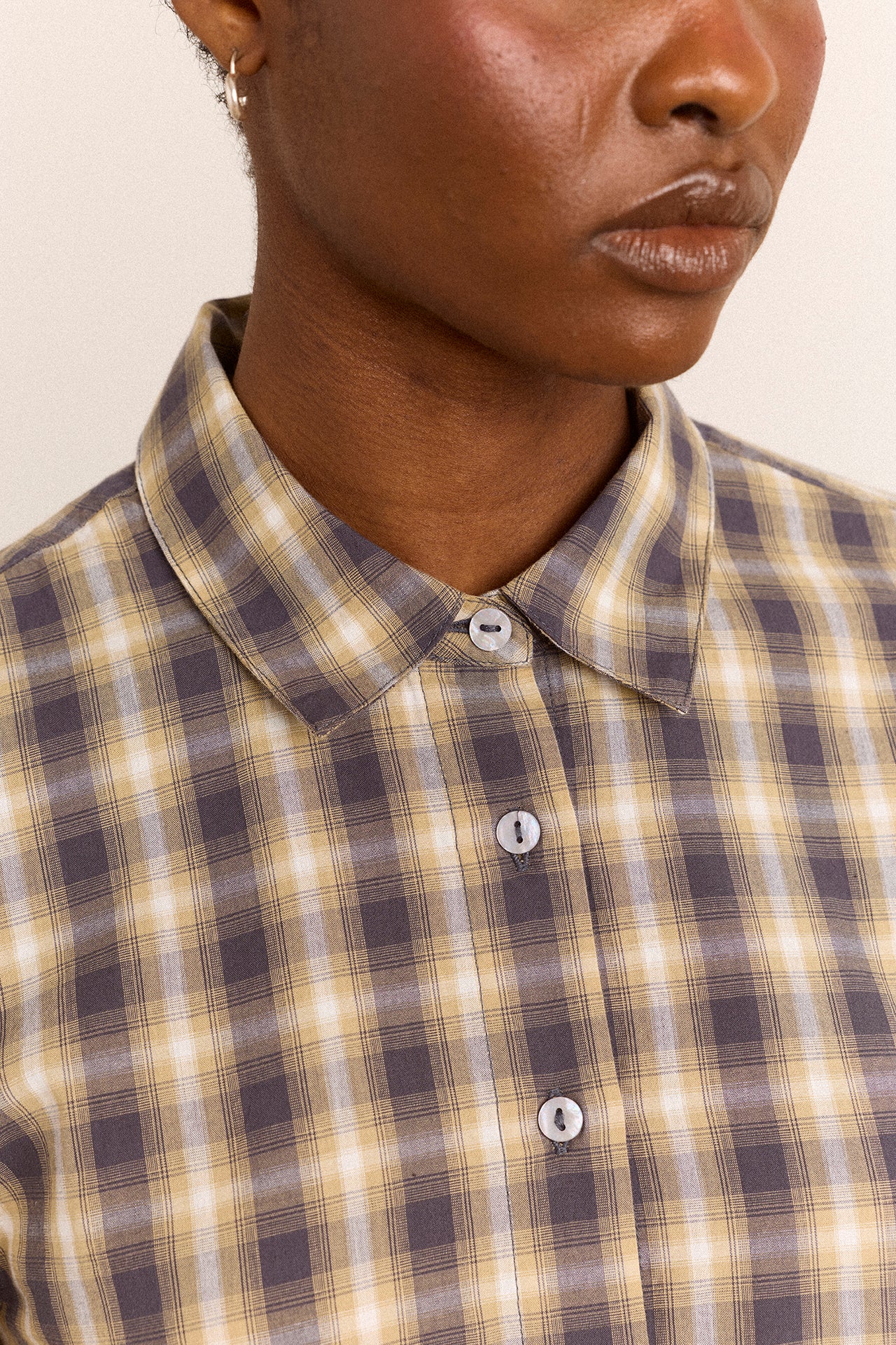 Solana Shirt - Cardamon Check – Damson Madder