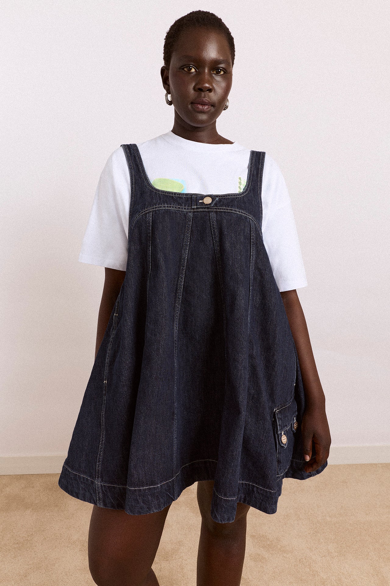 Immy Mini Dress - Dark Wash – Damson Madder