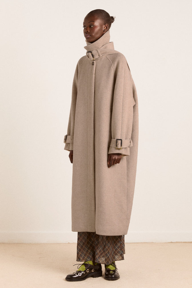 jude wool coat - oat