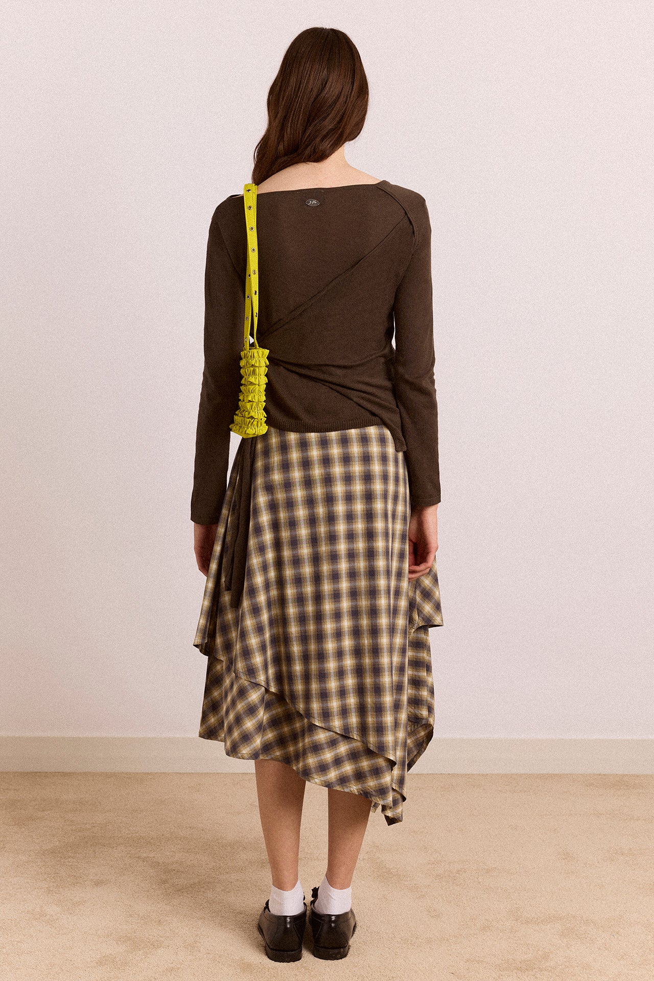 Katana Hanky Midi Skirt - Cardamon Check – Damson Madder
