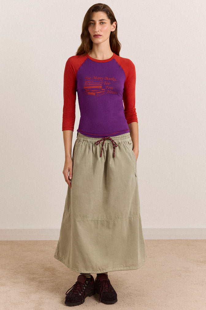 Lainey Midi Skirt - Sage Grey