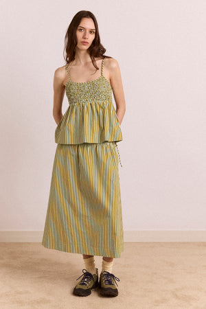 Dinah Cami - Green Stripe