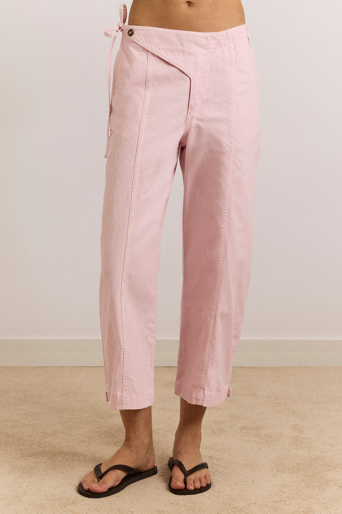 yves capri trouser - pink