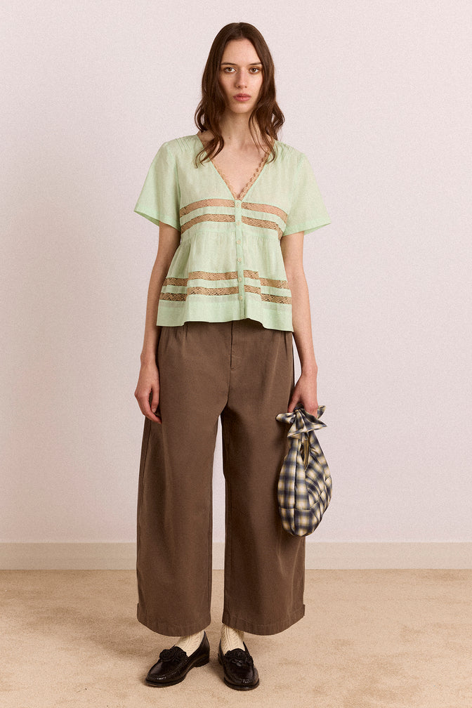 Tilda Lace Blouse - Mint