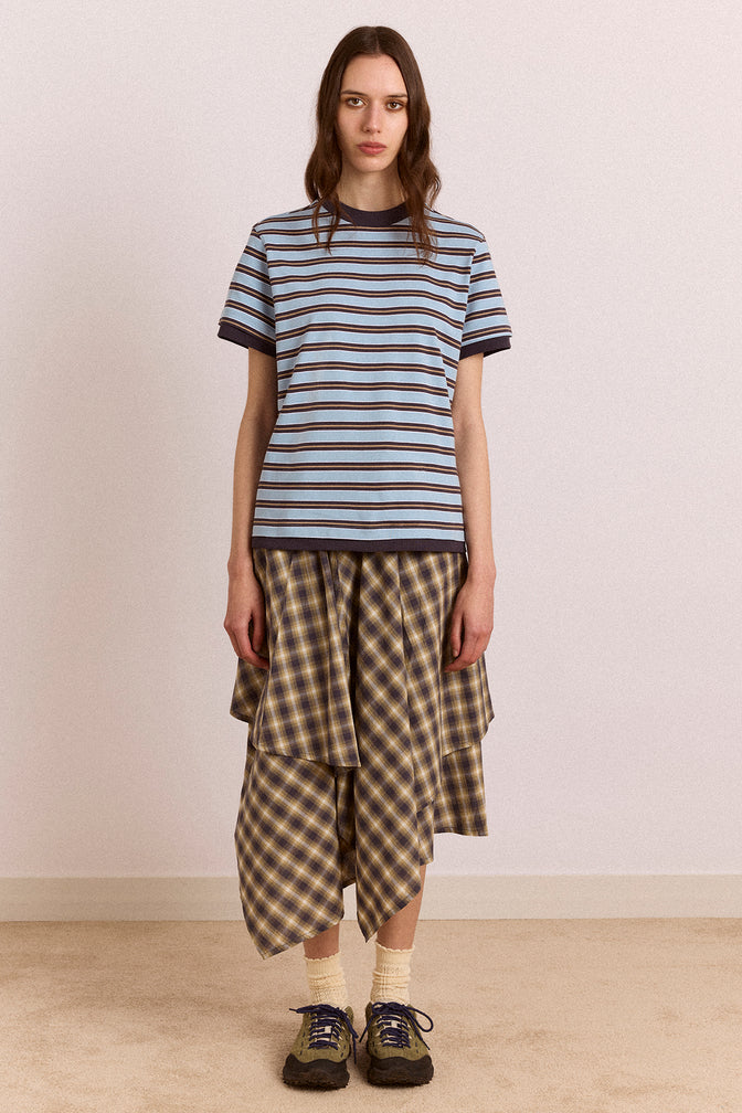 Presley Short Sleeve Tee - Blue Stripe